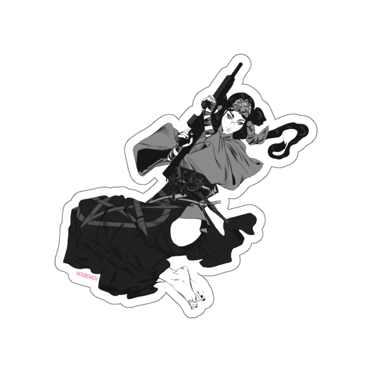 Shinto Warrior Priestess - Die-Cut Stickers