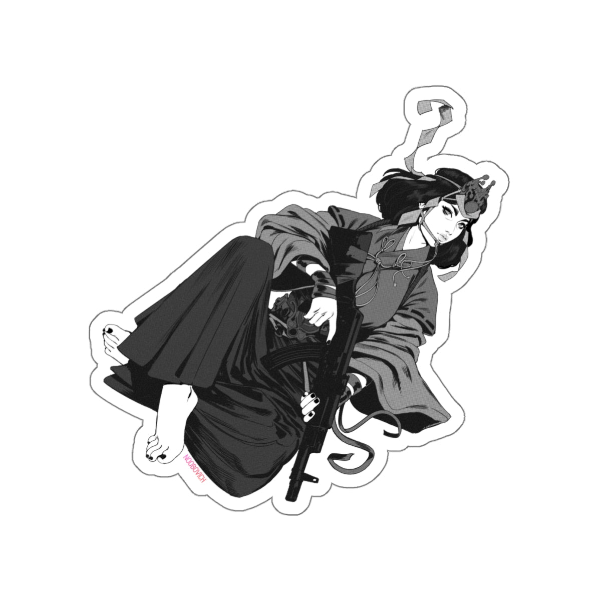 Shinto Warrior Priestess 2 - Die-Cut Stickers
